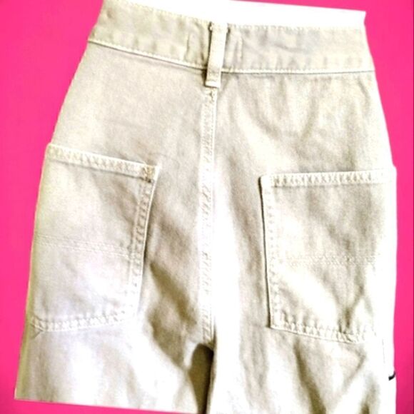 GARAGE CARGO Pants WOMEN'S Tan/Khaki Pockets Baggy Grunge Hip Hop SIZE JR 3 - Picture 10 of 14